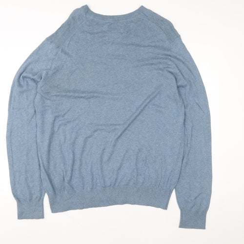 St. John’s Bay Women Blue V-Neck Pullover Sweatshirt Size M