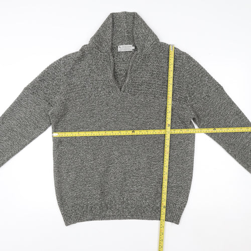 French Connection Women's Grey Cowl Neck Knit Jumper Size M