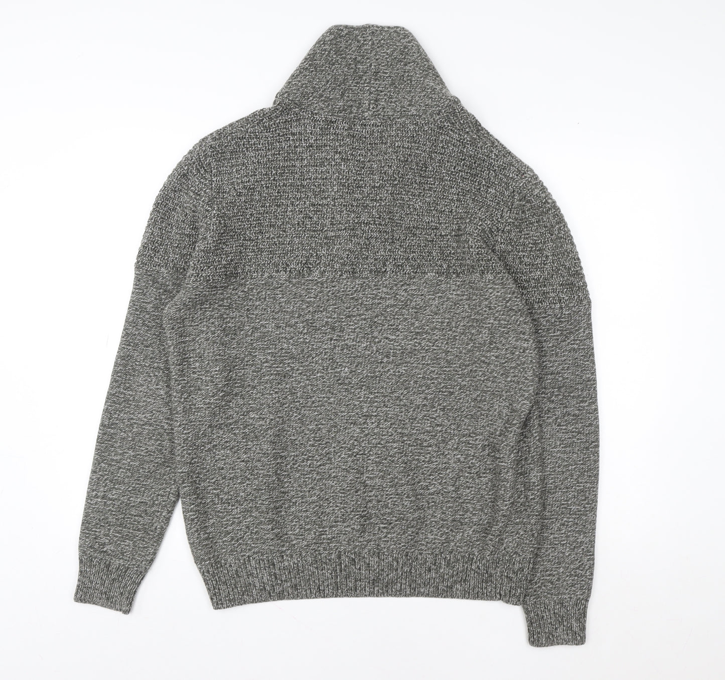 French Connection Women's Grey Cowl Neck Knit Jumper Size M