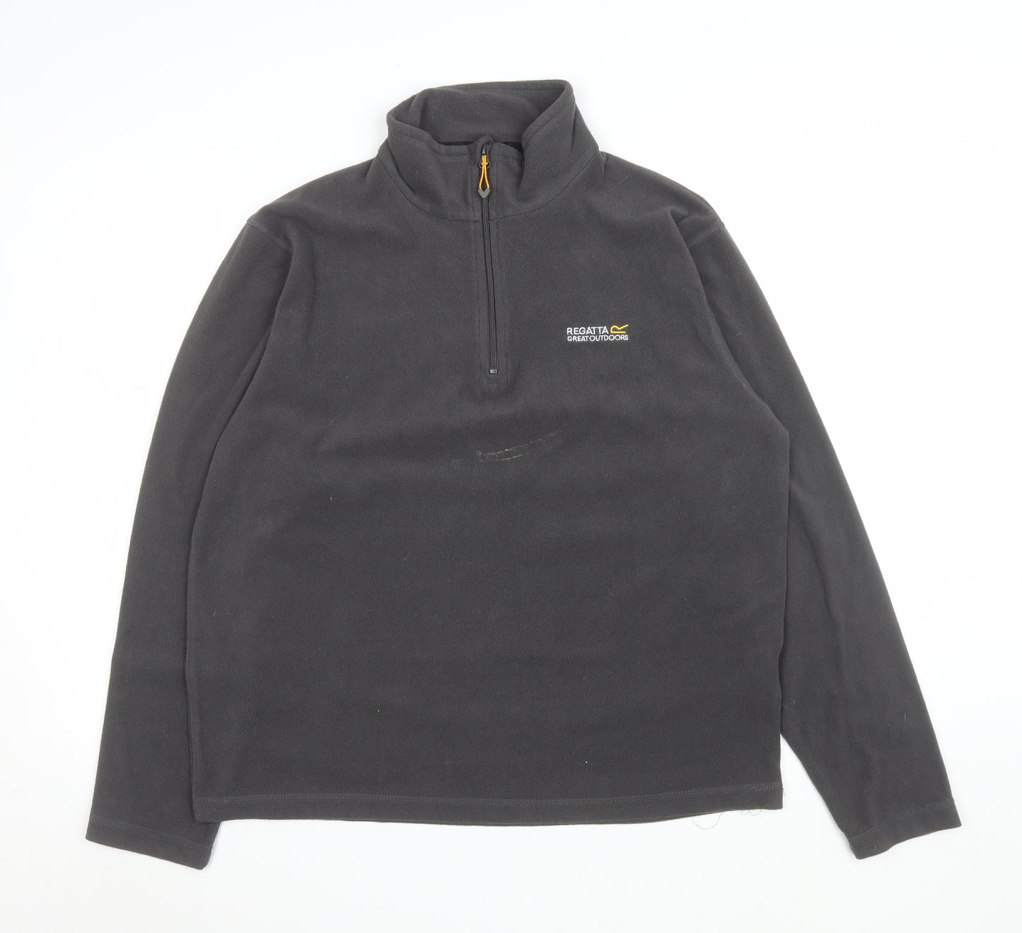 Regatta Mens Black Fleece Pullover 1/4 Zip Sweatshirt L