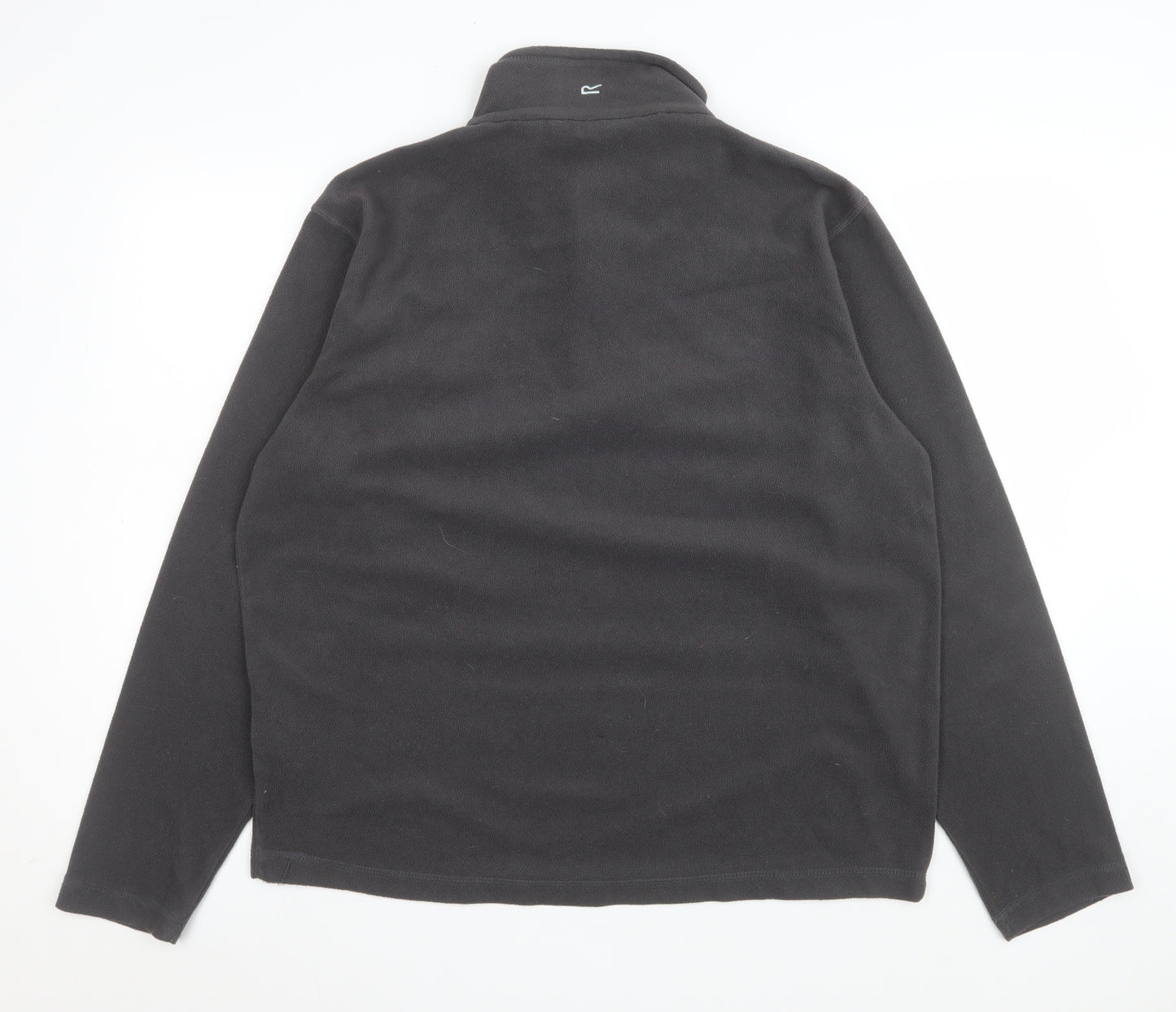 Regatta Mens Black Fleece Pullover 1/4 Zip Sweatshirt L