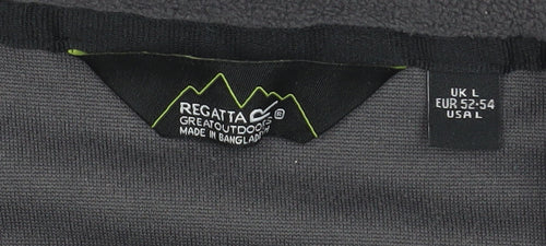 Regatta Mens Black Fleece Pullover 1/4 Zip Sweatshirt L