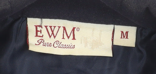 EWM Women's Blue Lined Button Waistcoat Bodywarmer Size M