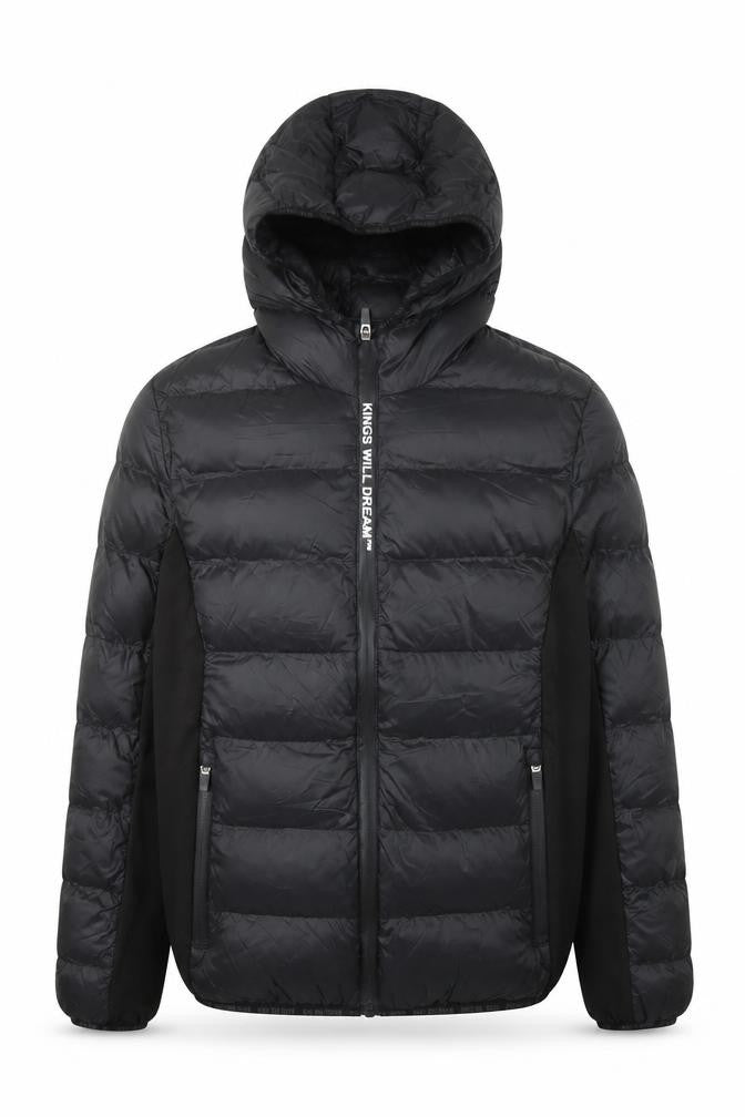 Kings Will Dream Boys Black XL Hooded Puffer Jacket Winter Full Zip