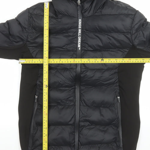 Kings Will Dream Boys Black XL Hooded Puffer Jacket Winter Full Zip