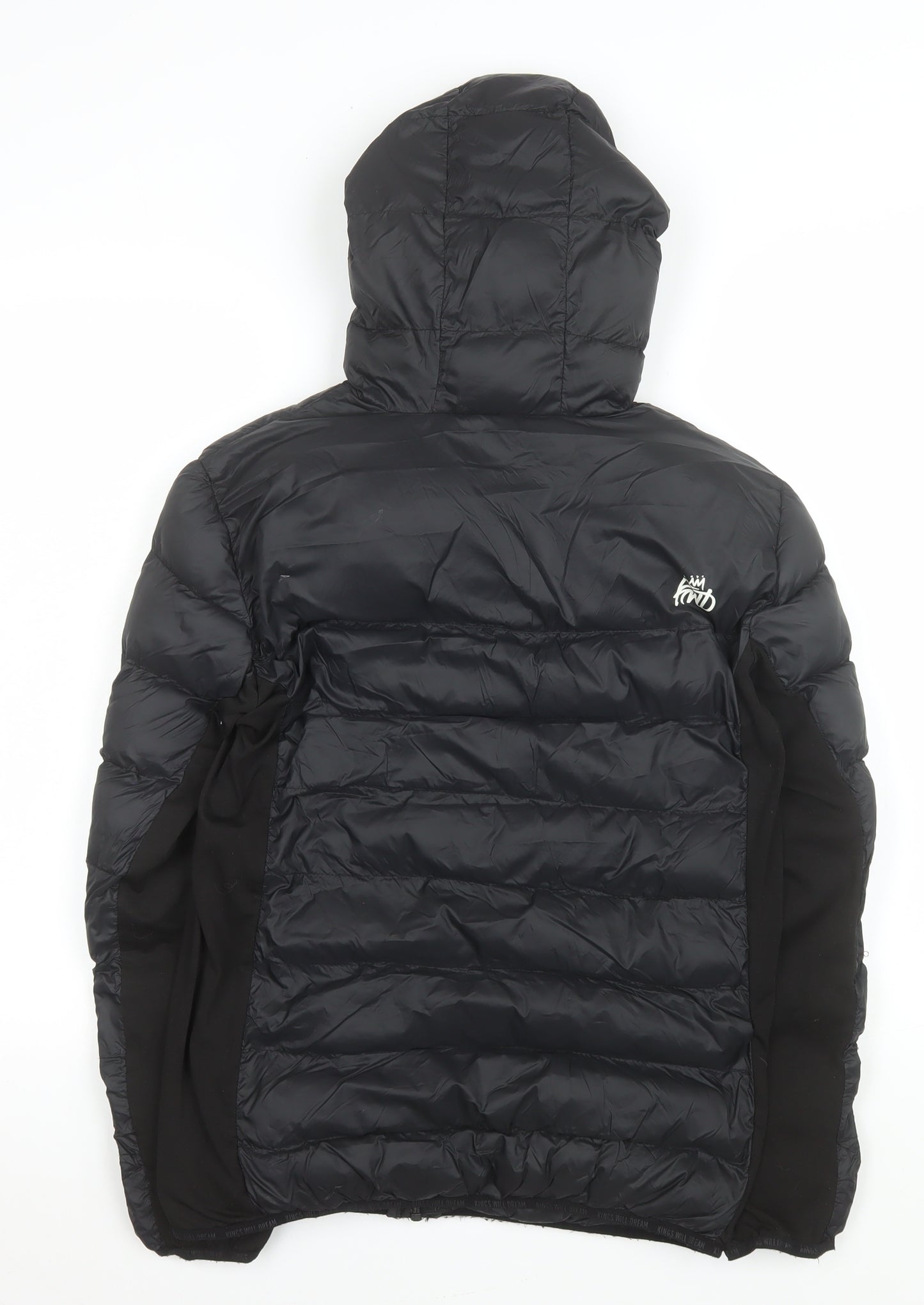 Kings Will Dream Boys Black XL Hooded Puffer Jacket Winter Full Zip