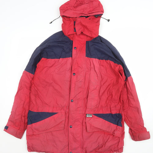 Gelert Men's Red Parka Jacket S Waterproof Hooded Hiking Coat