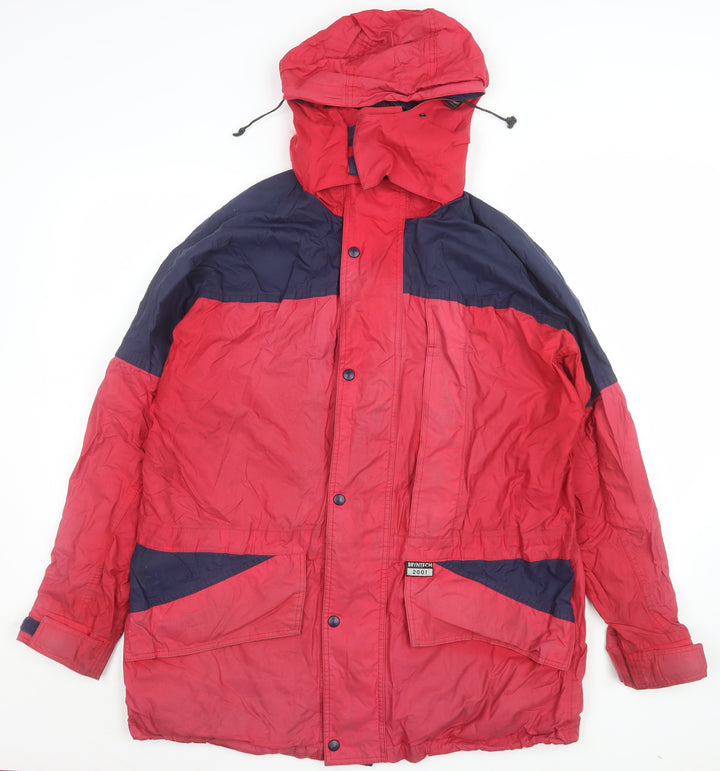 Gelert Men's Red Parka Jacket S Waterproof Hooded Hiking Coat