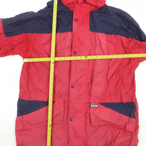 Gelert Men's Red Parka Jacket S Waterproof Hooded Hiking Coat