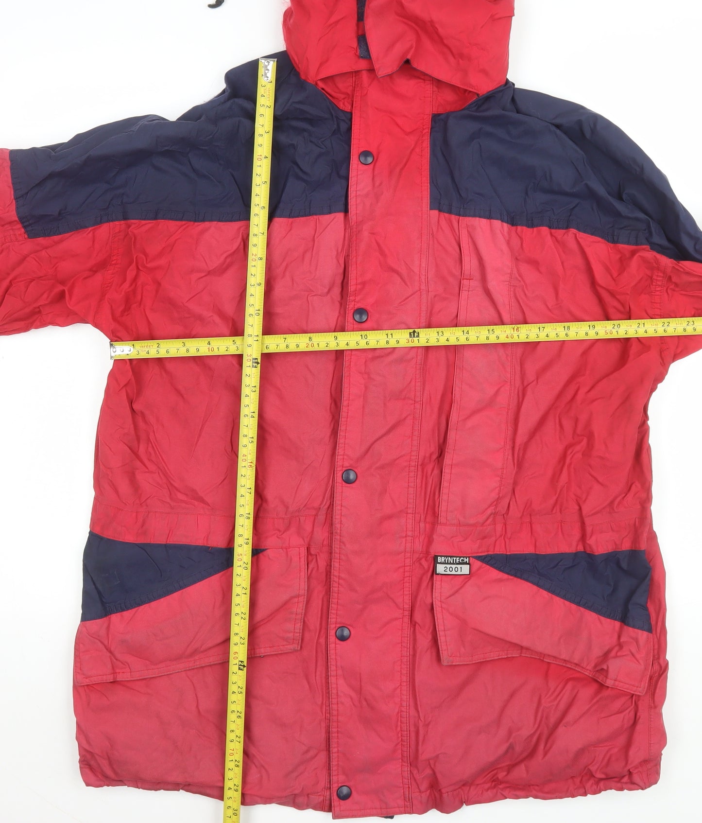 Gelert Men's Red Parka Jacket S Waterproof Hooded Hiking Coat