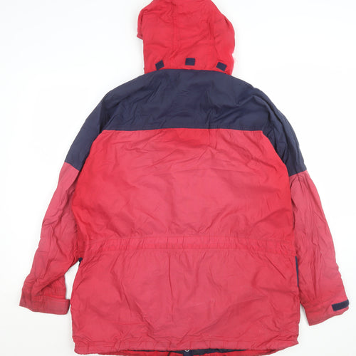 Gelert Men's Red Parka Jacket S Waterproof Hooded Hiking Coat
