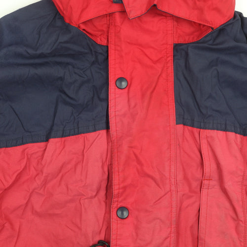 Gelert Men's Red Parka Jacket S Waterproof Hooded Hiking Coat