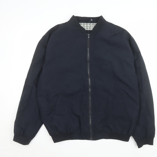 Manville Men's Black Bomber Jacket M Polyester Zip Casual Style