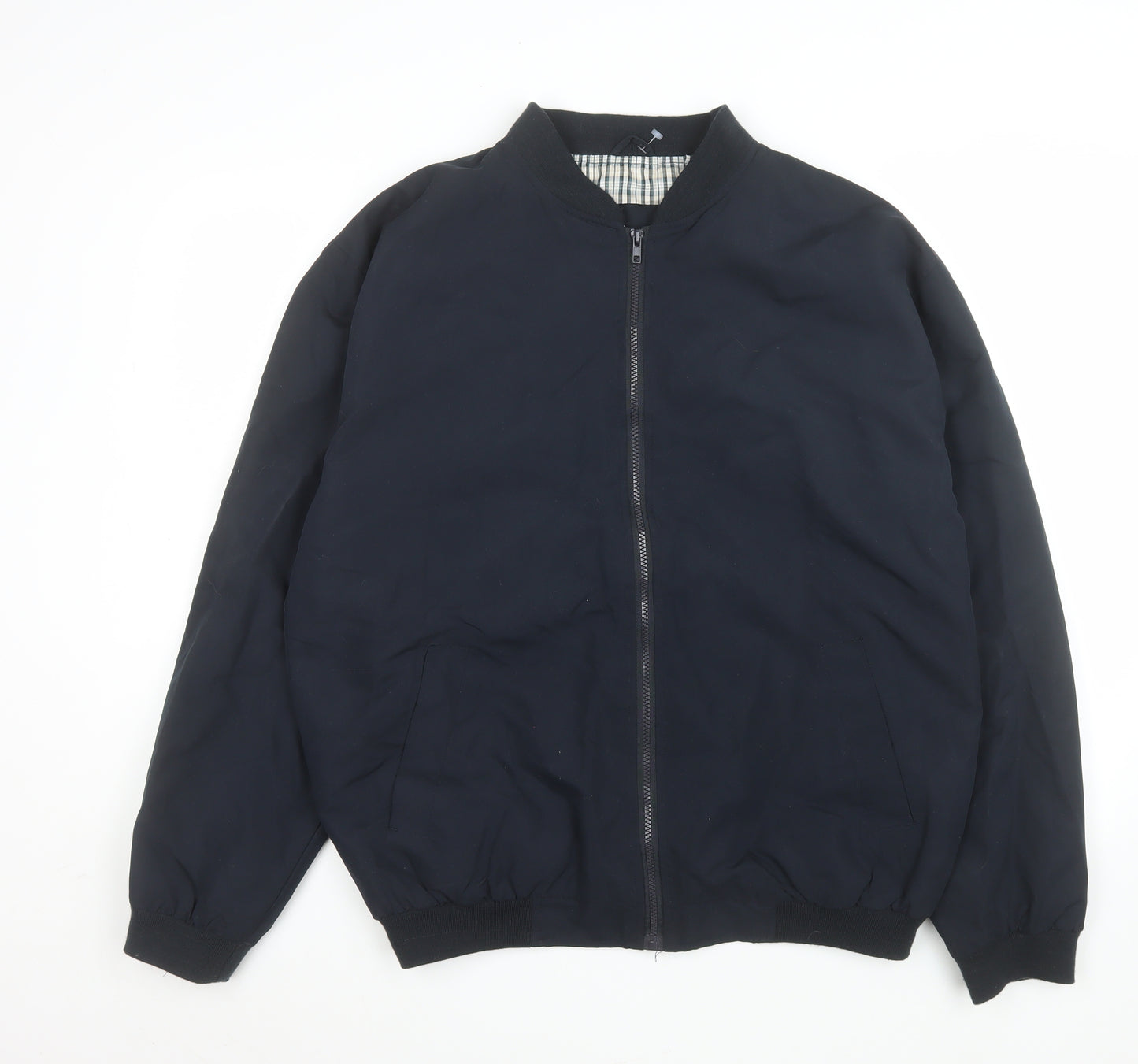 Manville Men's Black Bomber Jacket M Polyester Zip Casual Style