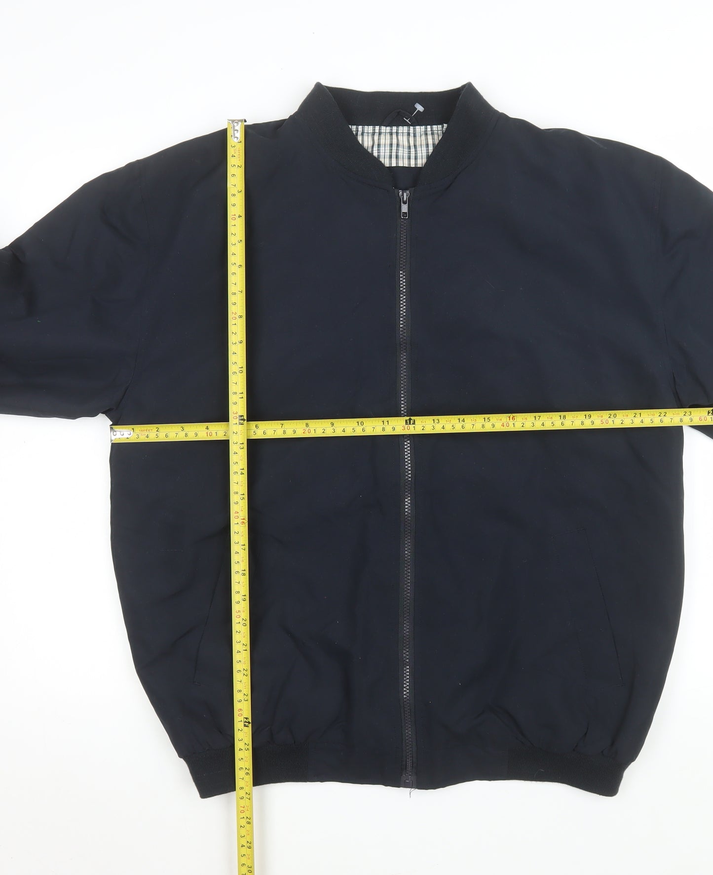 Manville Men's Black Bomber Jacket M Polyester Zip Casual Style