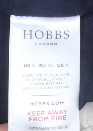 Hobbs Women’s Beige Quilted Short Jacket Size 8 Cotton Lined