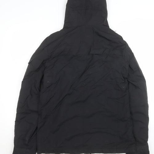 Next Women Black Hooded Puffer Jacket Medium Lined Winter Coat