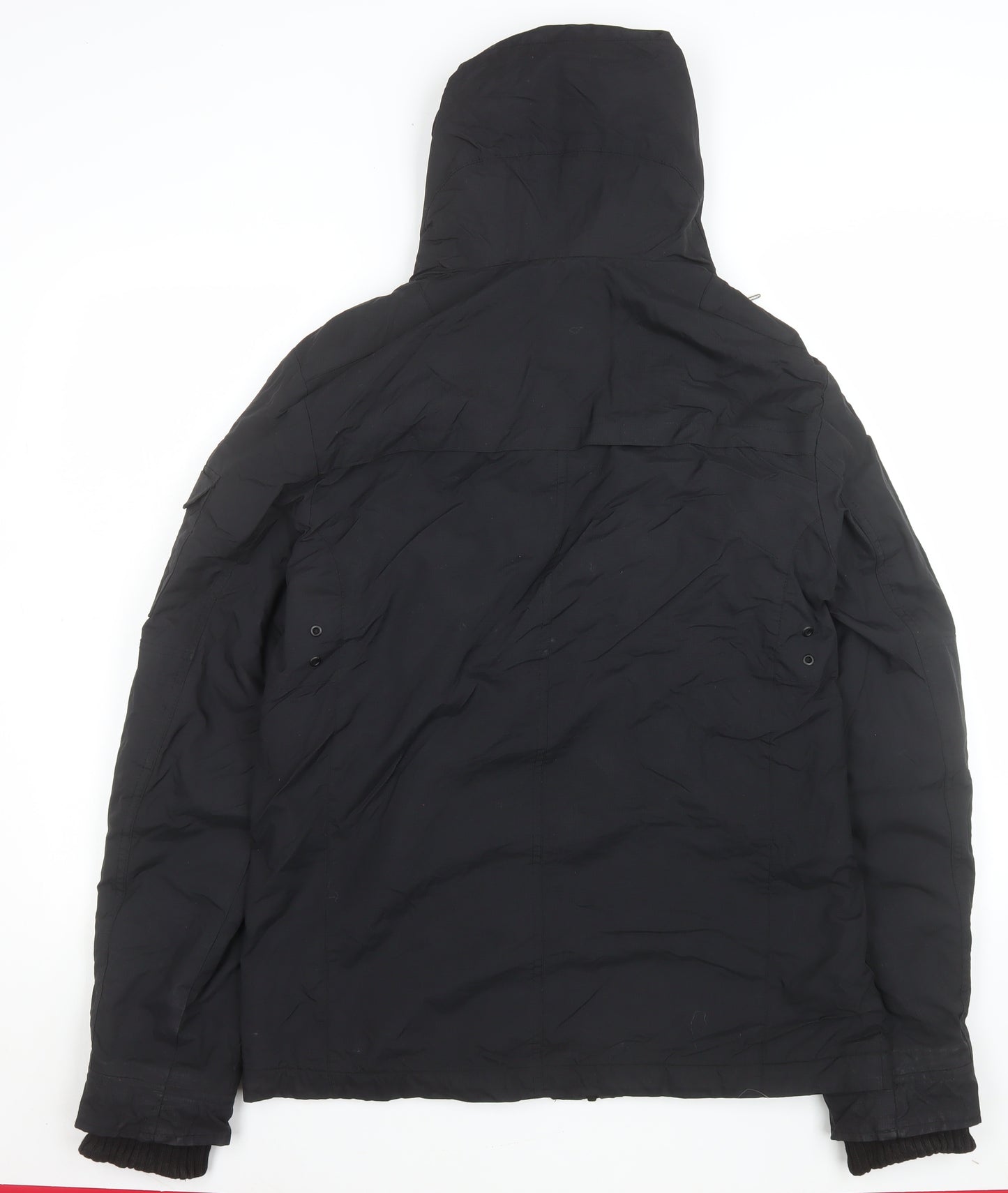 Next Women Black Hooded Puffer Jacket Medium Lined Winter Coat