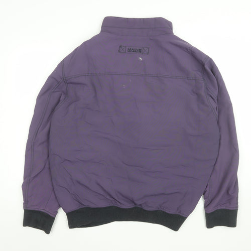 Maine New England Men's Purple 2XL Bomber Jacket Nylon Full Zip