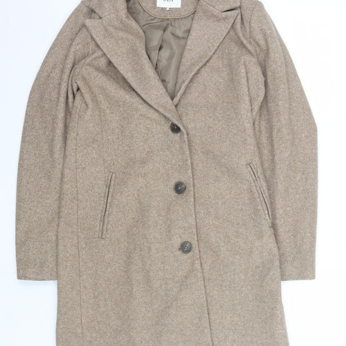 JDY Women's Beige Polyester Mid-Length Overcoat XS