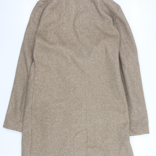 JDY Women's Beige Polyester Mid-Length Overcoat XS