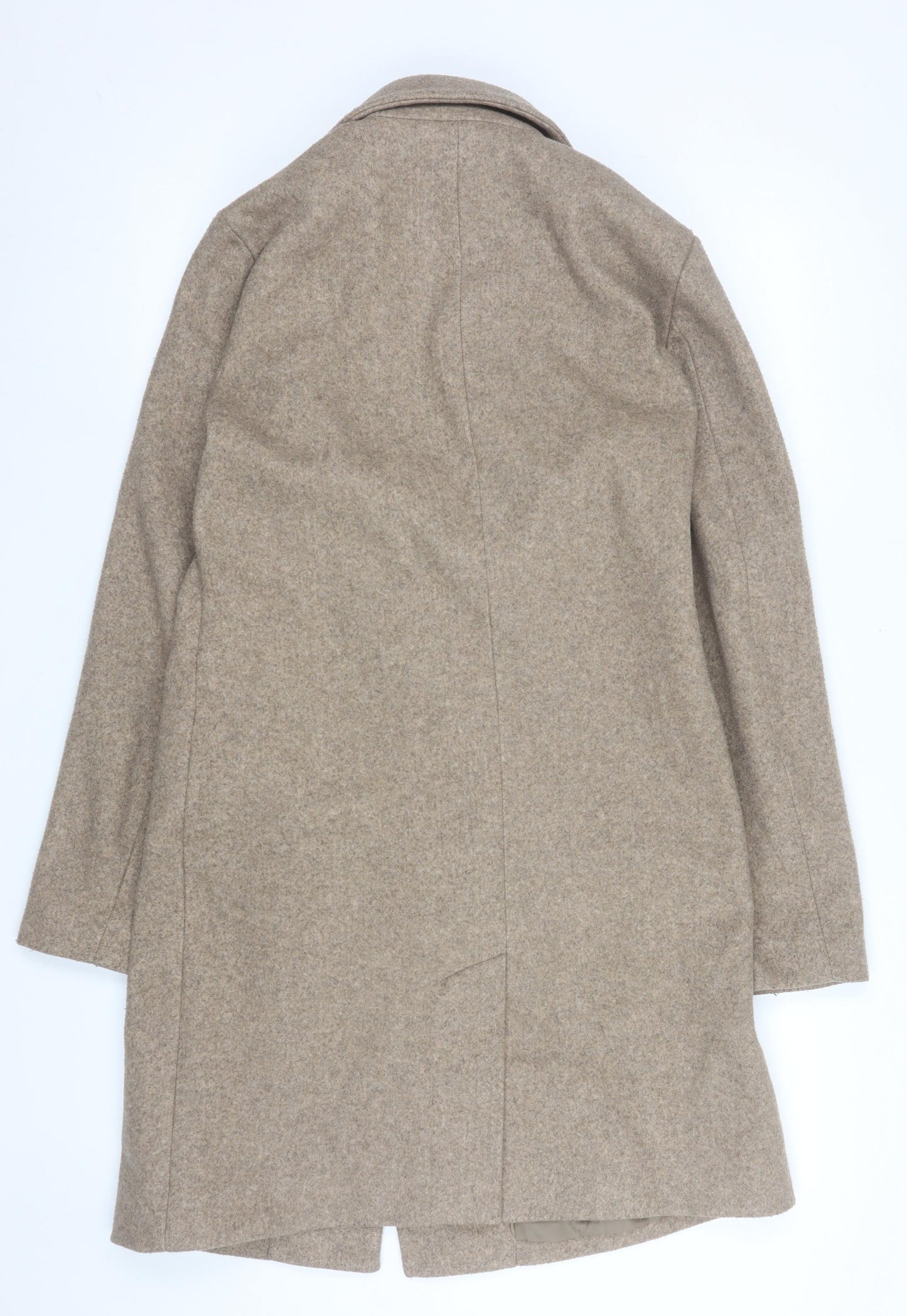 JDY Women's Beige Polyester Mid-Length Overcoat XS