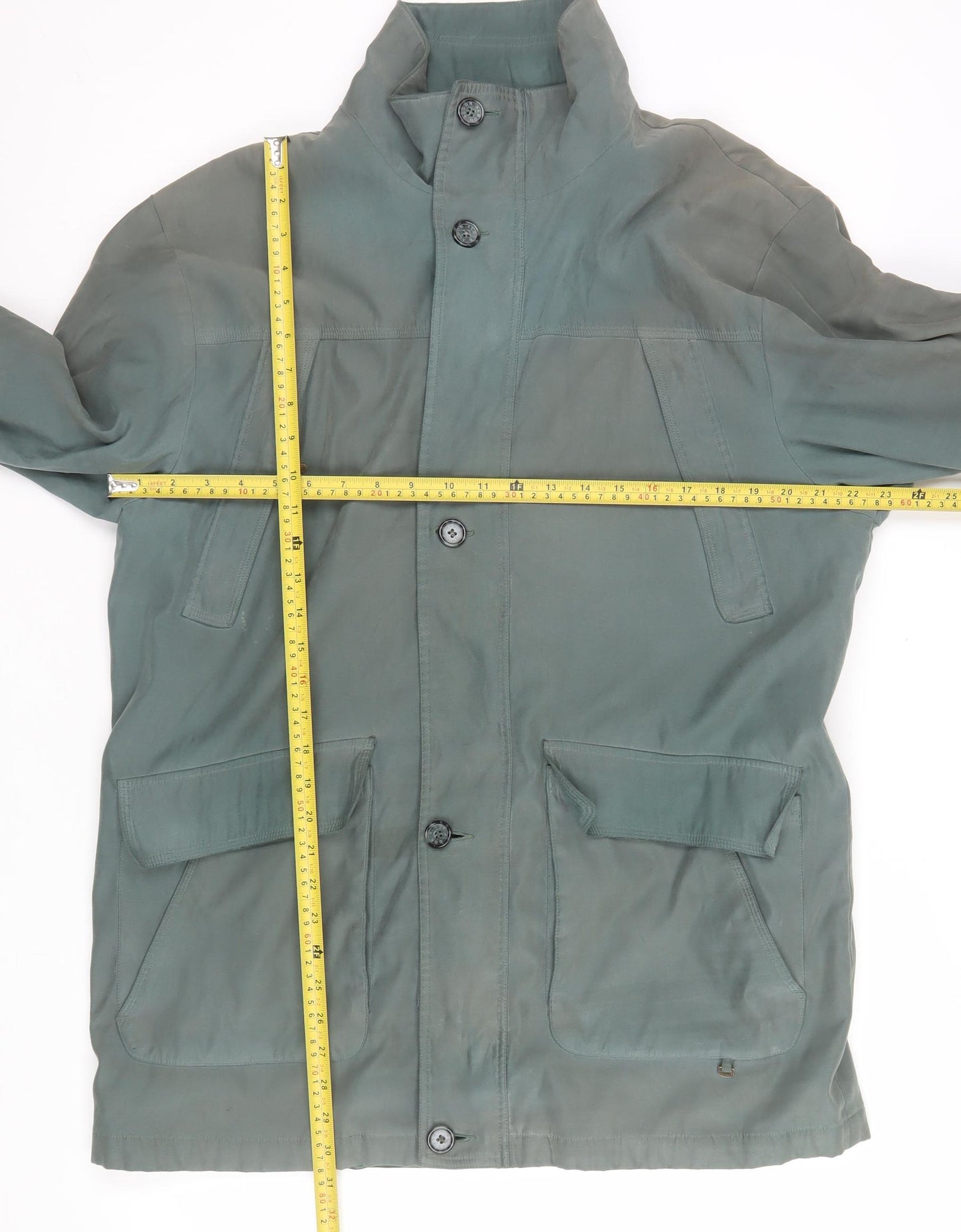 Aldon Women’s Green Mid-Length Lined Overcoat Jacket M