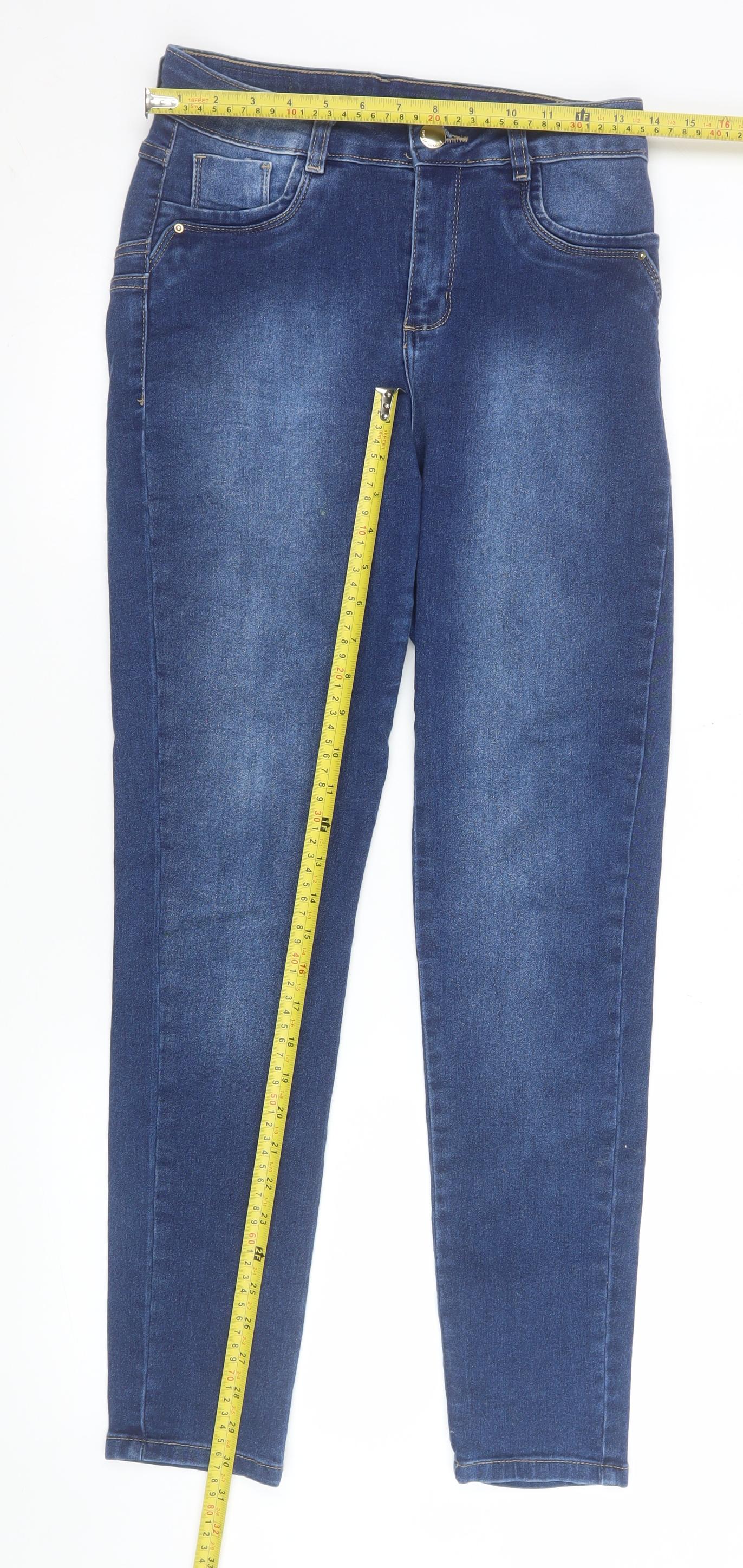 Sawary Jeans Women’s Blue Size 14 Slim Fit Mid Rise Skinny Denim Jeans