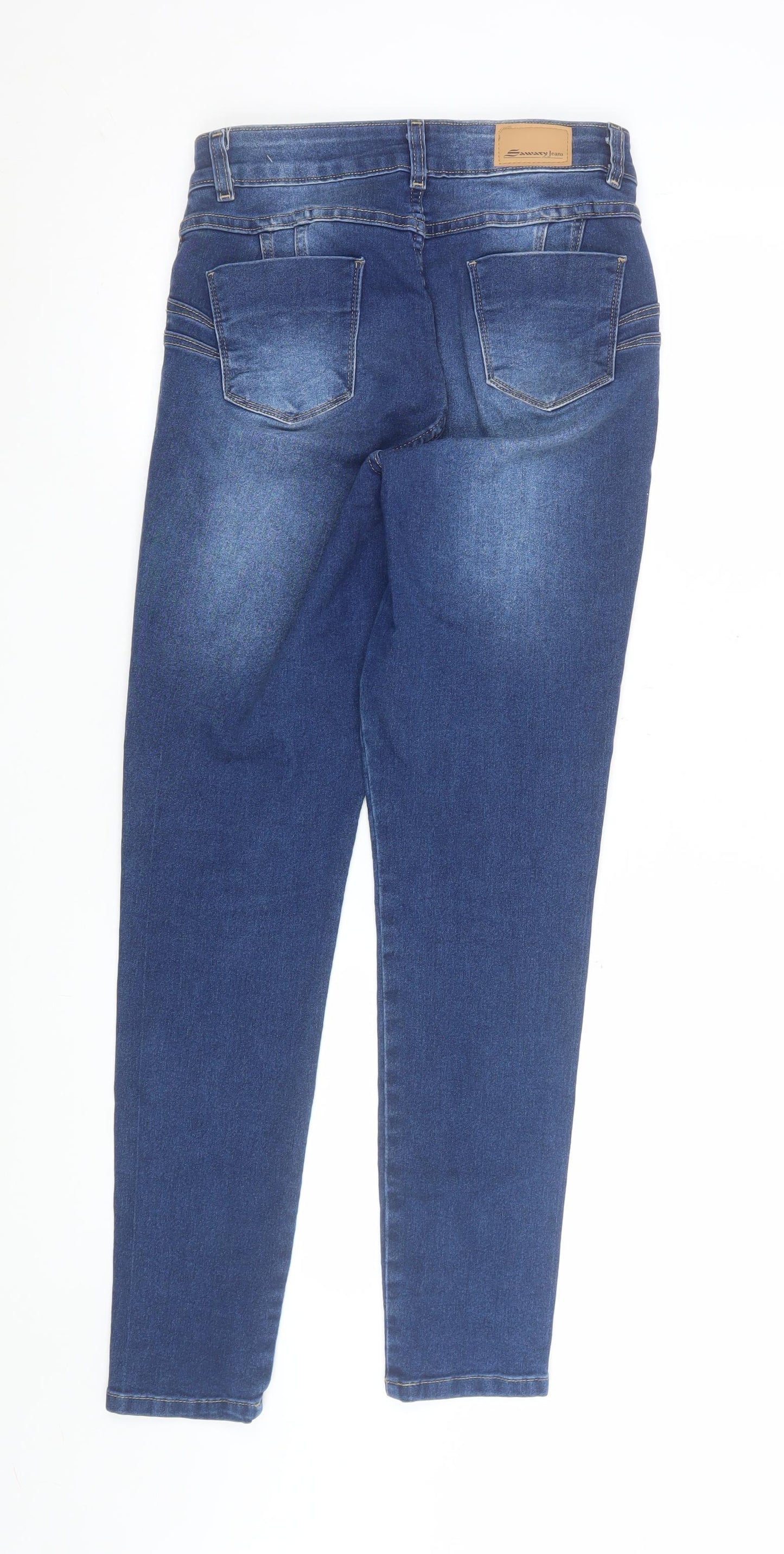 Sawary Jeans Women’s Blue Size 14 Slim Fit Mid Rise Skinny Denim Jeans