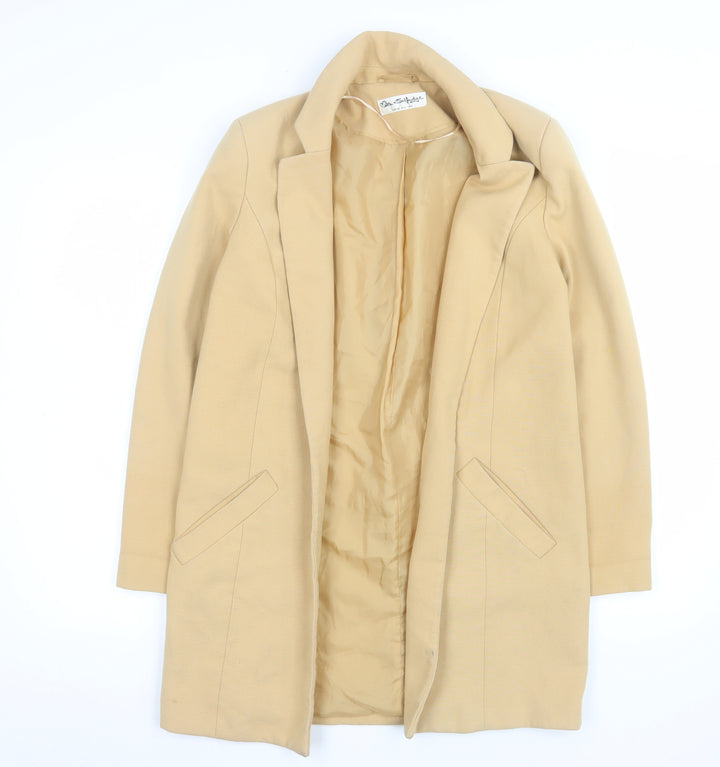 Miss Selfridge Women’s Beige Mid-Length Coat UK 6 Classic Style