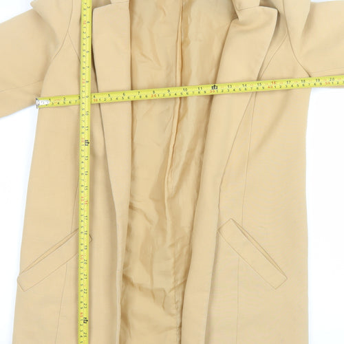 Miss Selfridge Women’s Beige Mid-Length Coat UK 6 Classic Style