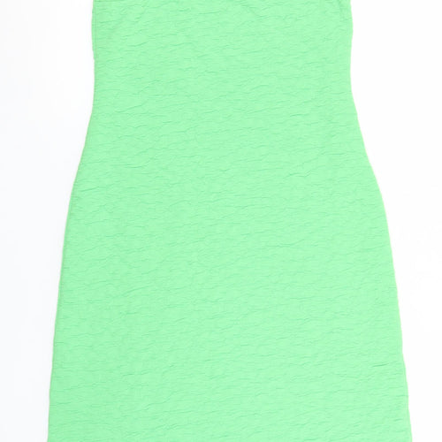 New Look Women's Green One Shoulder Bodycon Dress Size M