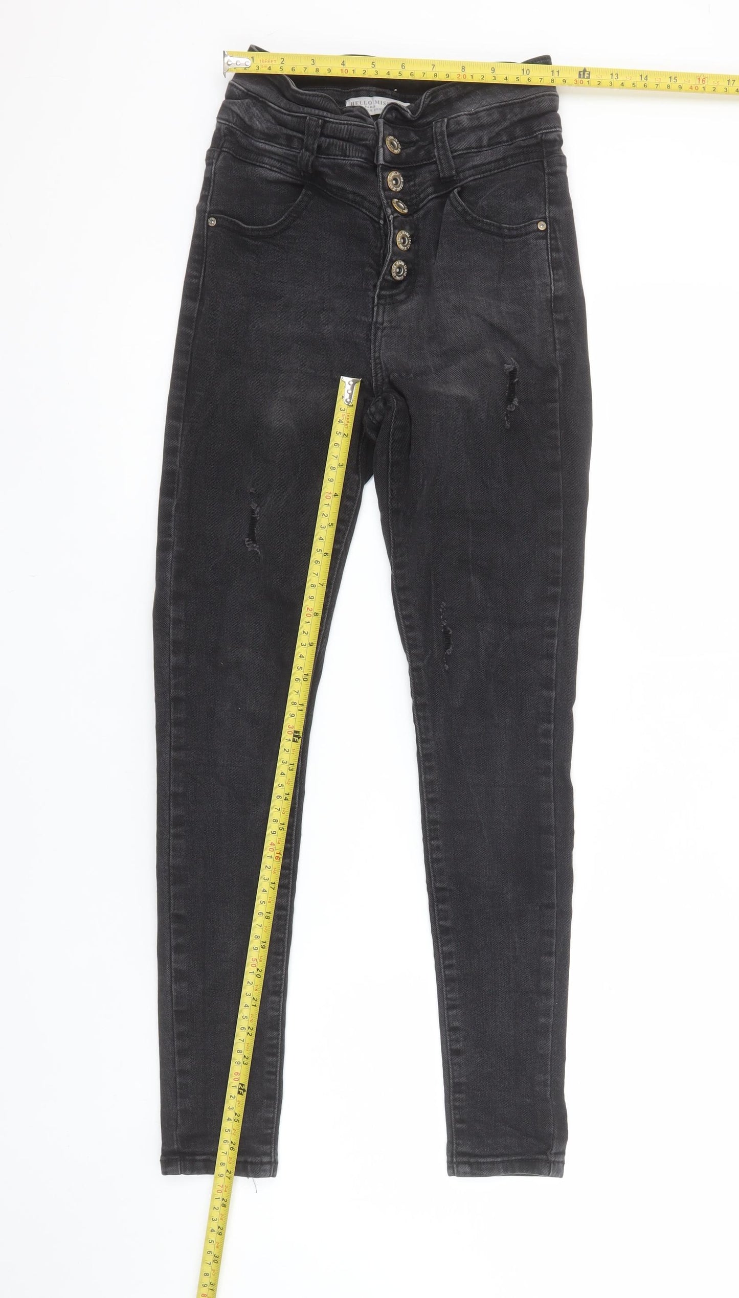Hello Miss Women's Black High Rise Skinny Jeans Size 8