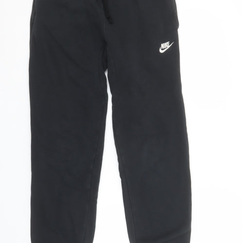 Nike Men's Black Jogger Trousers Small Fleece Regular Fit