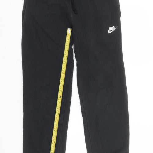 Nike Men's Black Jogger Trousers Small Fleece Regular Fit