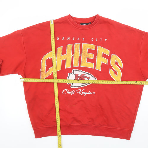 Primark NFL Women Red Kansas City Chiefs Sweatshirt S Graphic Print