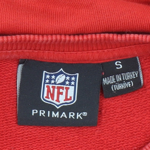 Primark NFL Women Red Kansas City Chiefs Sweatshirt S Graphic Print