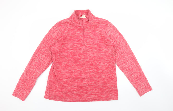 Mountain Warehouse Womens Pink 1/2 Zip Pullover Sweatshirt UK 16