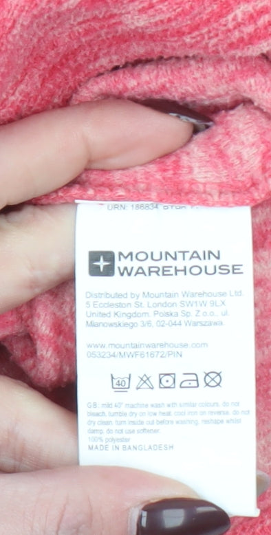 Mountain Warehouse Womens Pink 1/2 Zip Pullover Sweatshirt UK 16