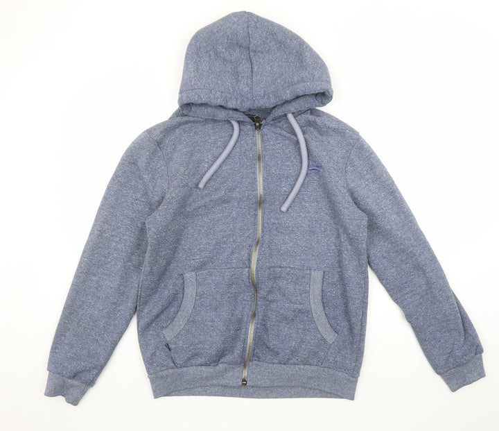 Paraffin Mens Blue Full Zip Hoodie Medium Regular Fit