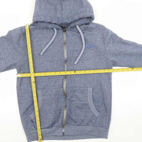 Paraffin Mens Blue Full Zip Hoodie Medium Regular Fit