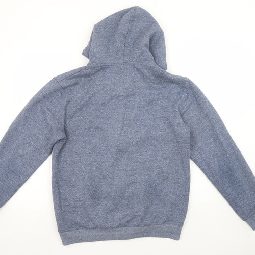 Paraffin Mens Blue Full Zip Hoodie Medium Regular Fit