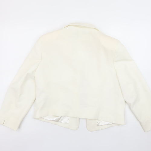 Dorothy Perkins Women's Ivory Shawl Blazer Size 16 Luxe Collection