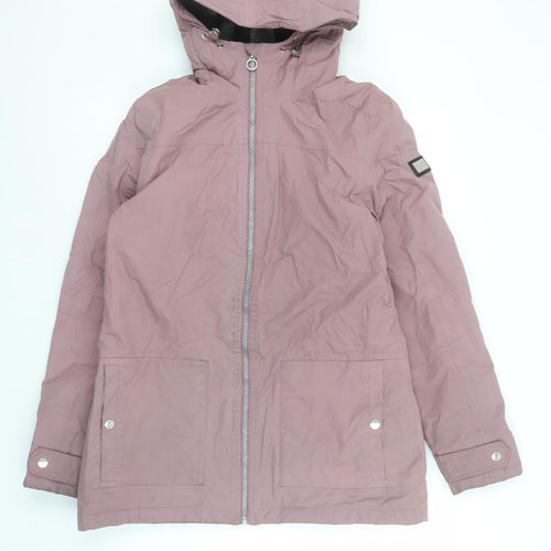 Regatta Womens Pink Hooded Parka Jacket Size 10 Polyester Lined