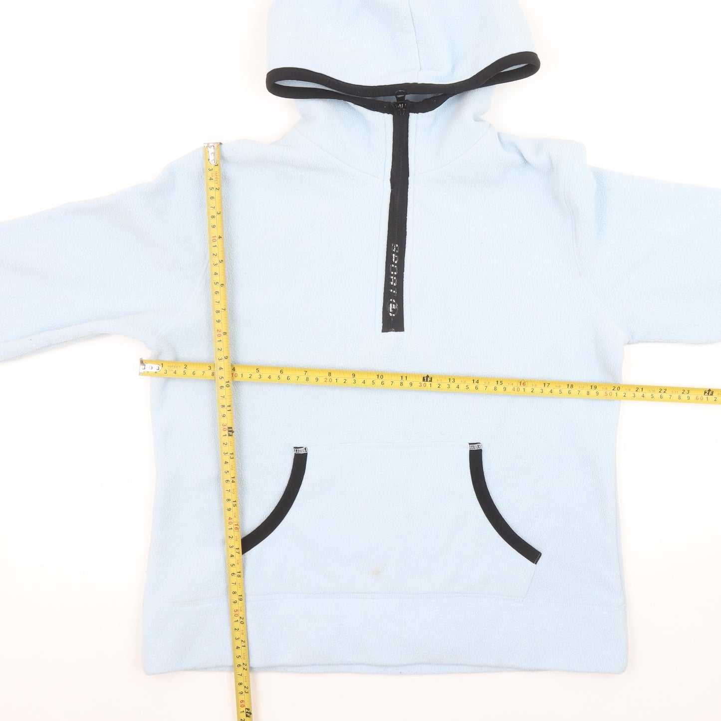 H&M L.O.G.G Sport Women Blue Fleece 1/2 Zip Hoodie Size L