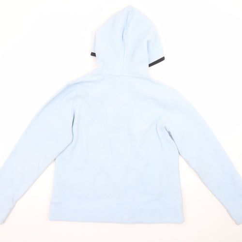 H&M L.O.G.G Sport Women Blue Fleece 1/2 Zip Hoodie Size L
