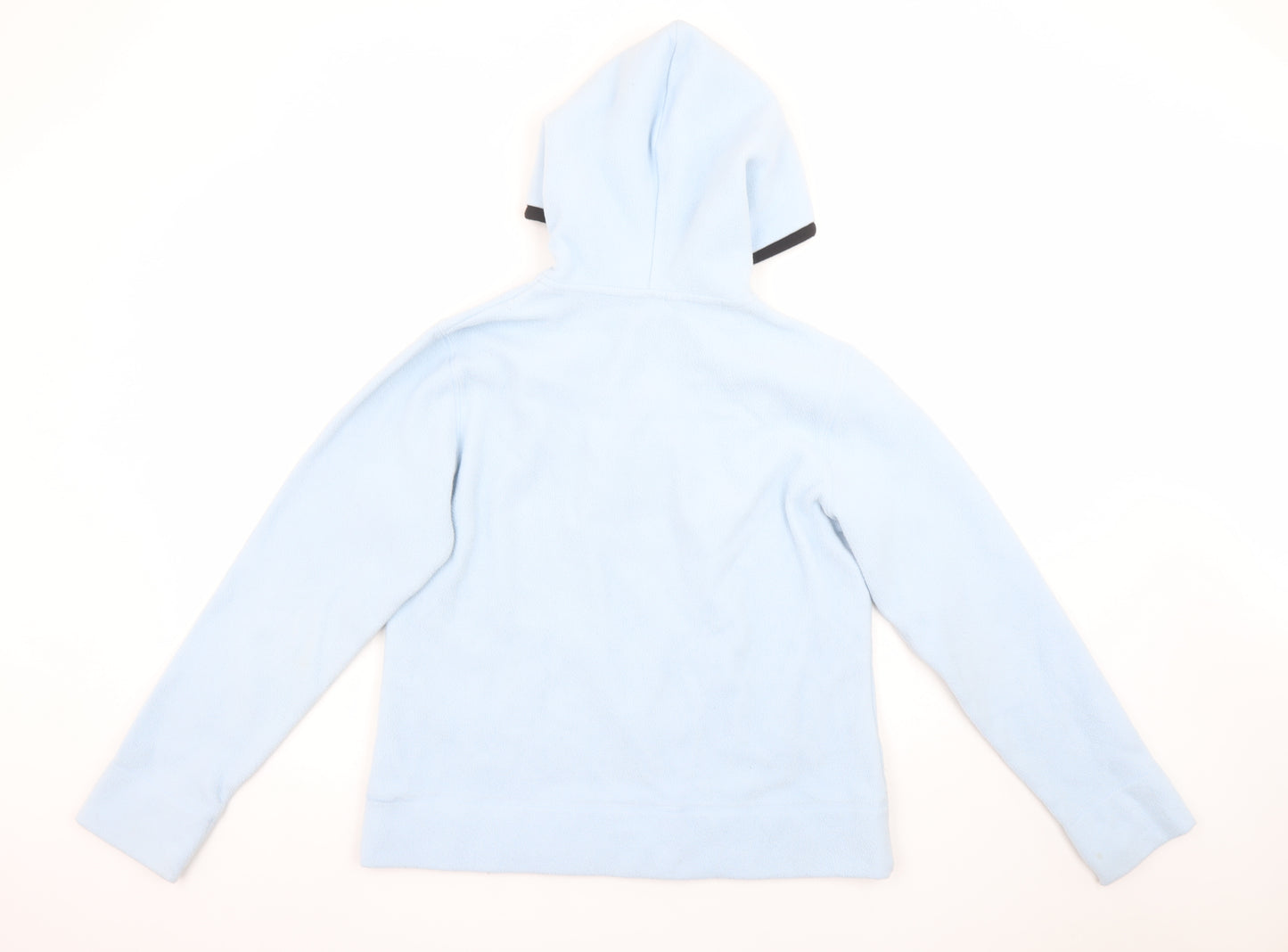 H&M L.O.G.G Sport Women Blue Fleece 1/2 Zip Hoodie Size L