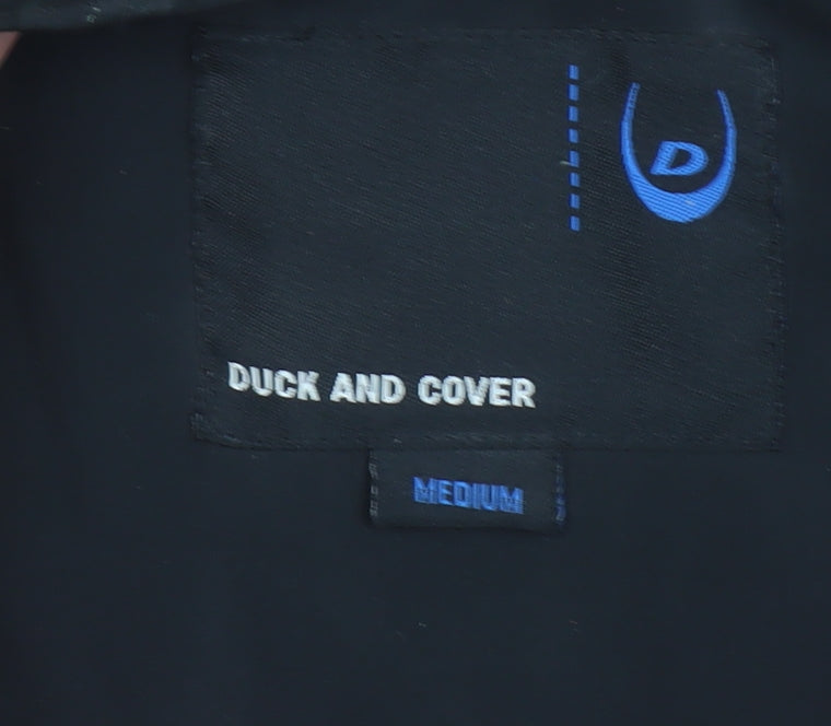 Duck and Cover Men's Black Hooded Parka Jacket Size M