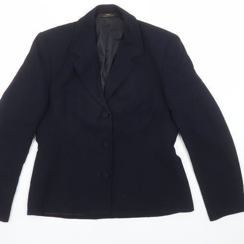 Marks and Spencer St Michael Women's Navy Blazer UK 10 Classic Fit