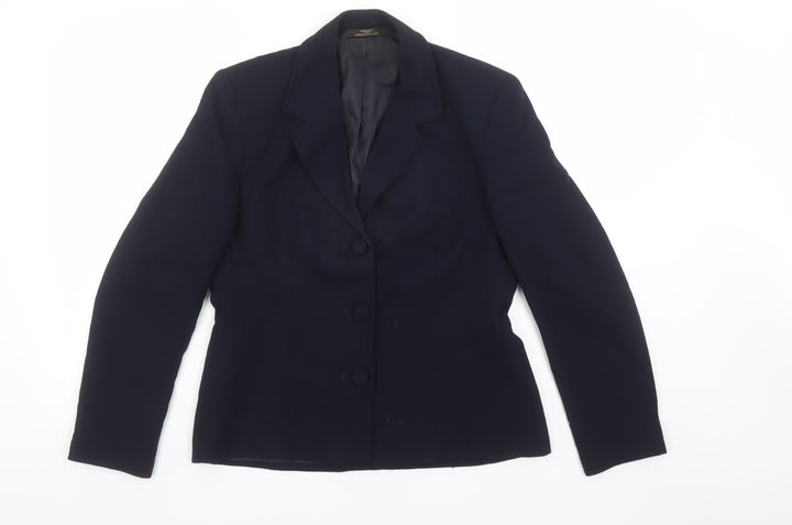 Marks and Spencer St Michael Women's Navy Blazer UK 10 Classic Fit